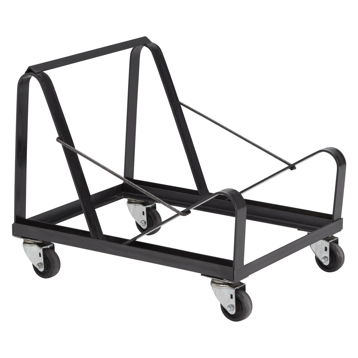 National Public Seating DY86 Steel Chair Dolly, 20 Chairs, Black - Default Title