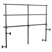 National Public Seating GRTPR3 Steel Guardrail, Black - Default Title