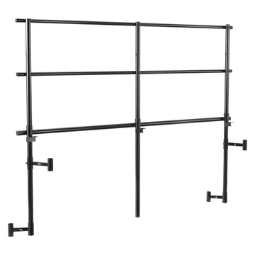National Public Seating GRTPR3 Steel Guardrail, Black - Default Title