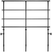 National Public Seating GRTPR4 Steel Guardrail, Black - Default Title