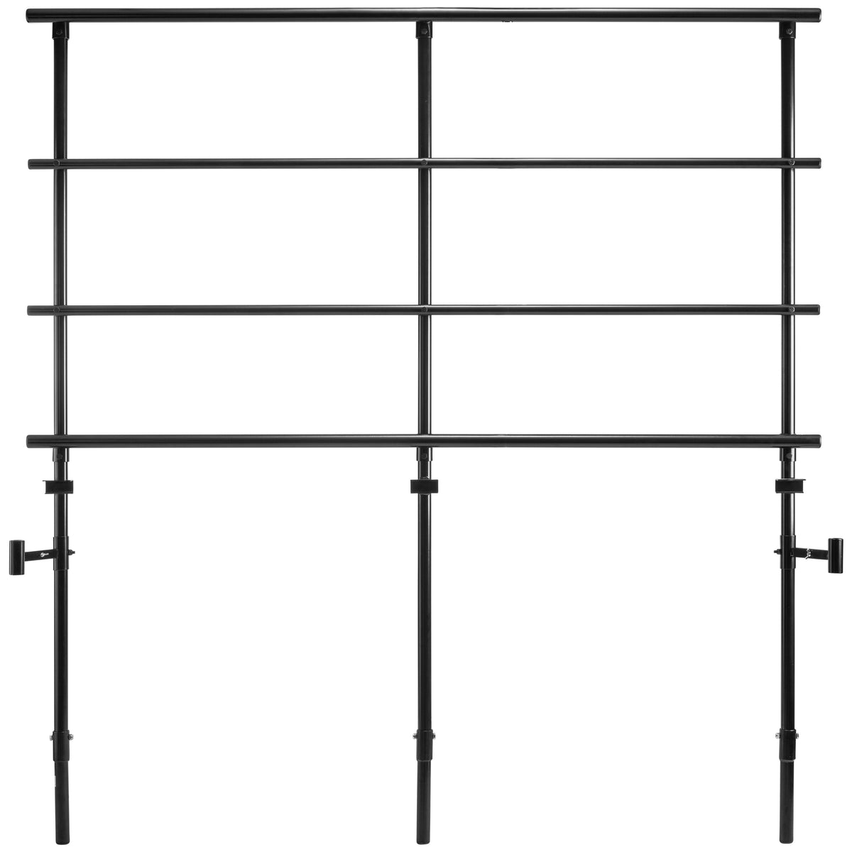 National Public Seating GRTPR4 Steel Guardrail, Black - Default Title