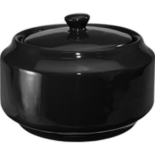 International Tableware CA-61 Cancun Stoneware Sugar Bowl, 13 oz., 12/Case - Black