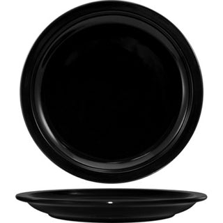 International Tableware CAN-8 Cancun Stoneware Plate, 9" Diameter, 24/Case - Black