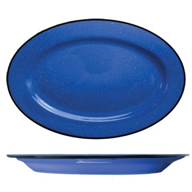 International Tableware Campfire Stoneware Platter, Blue, 12/Case - 11 1/2"