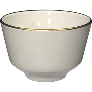 International Tableware FL-4 Florentine Stoneware Bouillon, 7.25 oz., Ivory, 36/Case - Default Title