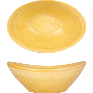 International Tableware HT-11 Hearth Stoneware Soup Bowl, 11 oz., 36/Case - Yellow