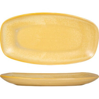 International Tableware HT-13 Hearth Stoneware Platter, 5 7/8" x 11 5/8", 12/Case - Yellow