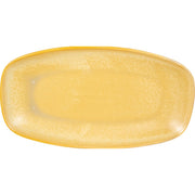 International Tableware HT-14 Hearth Stoneware Platter, 7 3/8" x 13 3/4", 12/Case - Yellow