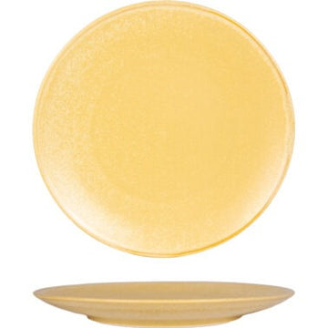 International Tableware HT-16 Hearth Stoneware Plate, 10" Diameter, 24/Case - Yellow