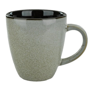 International Tableware LU-17 Luna Porcelain Mug, 14 oz., 36/Case - Black Gray