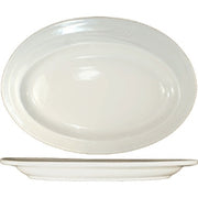 International Tableware NP-14 Newport Stoneware Platter, 10 1/8" x 14 1/2", Ivory, 12/Case - Default Title