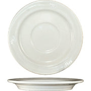 International Tableware NP-2 Newport Stoneware Saucer, 5 5/8" Diameter, Ivory, 36/Case - Default Title