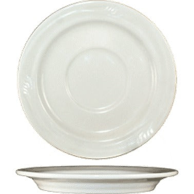 International Tableware NP-2 Newport Stoneware Saucer, 5 5/8" Diameter, Ivory, 36/Case - Default Title