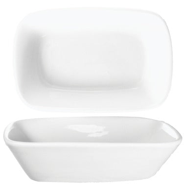 International Tableware QP-64 Quad Porcelain Serving Dish, 10 oz., White, 12/Case - Default Title