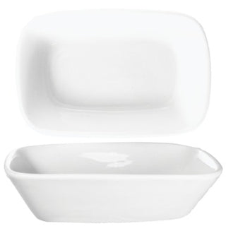 International Tableware QP-64 Quad Porcelain Serving Dish, 10 oz., White, 12/Case - Default Title