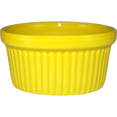 International Tableware RAMF-4 Cancun Stoneware Ramekin, 4 oz., 36/Case - Yellow