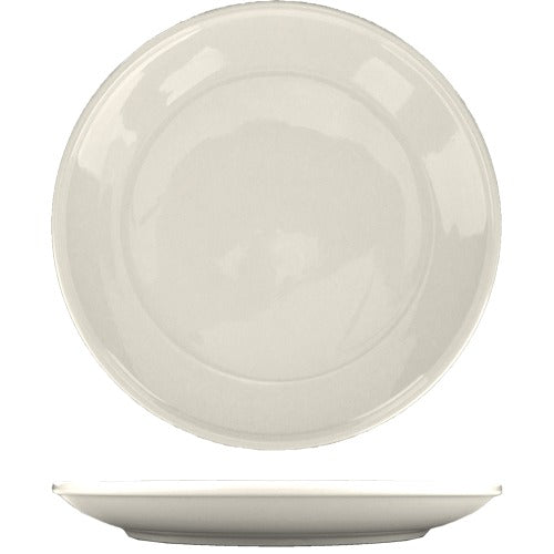 International Tableware RO-888 Roma Stoneware Plate, 9" Diameter, Ivory, 24/Case - Default Title