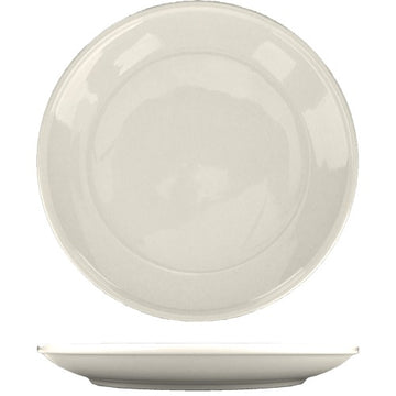 International Tableware RO-888 Roma Stoneware Plate, 9" Diameter, Ivory, 24/Case - Default Title