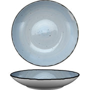 International Tableware RT-107 Rotana Stoneware Pasta Bowl, 14.5 oz., 24/Case - Black Blue White