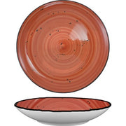 International Tableware RT-107 Rotana Stoneware Pasta Bowl, 14.5 oz., 24/Case - Black Red White