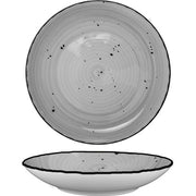 International Tableware RT-107 Rotana Stoneware Pasta Bowl, 14.5 oz., 24/Case - Black Gray White