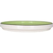 International Tableware RT-10WL Rotana Stoneware Plate, 9 7/8" Diameter, 12/Case - Green White