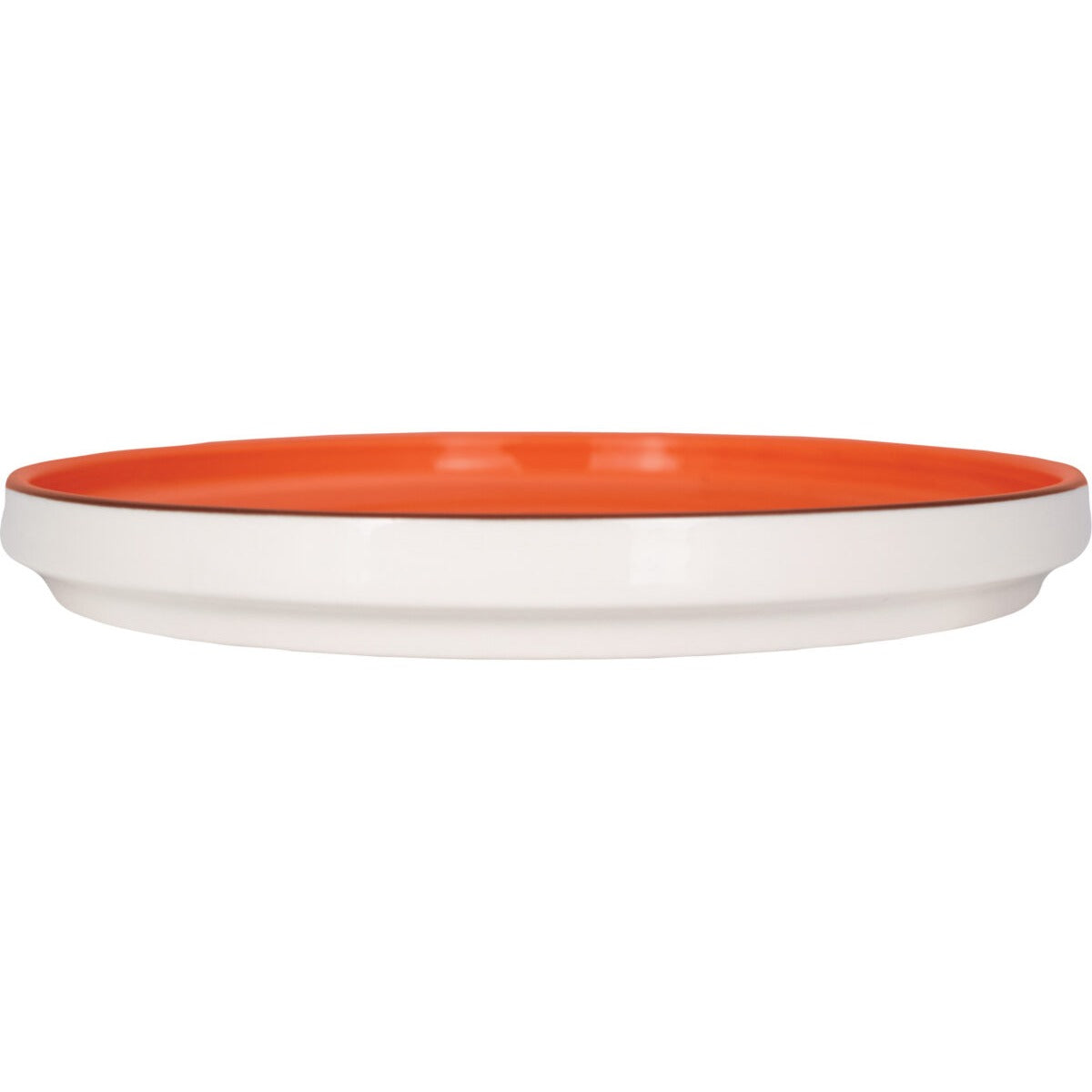 International Tableware RT-10WL Rotana Stoneware Plate, 9 7/8" Diameter, 12/Case - Red White