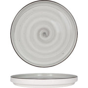 International Tableware RT-10WL Rotana Stoneware Plate, 9 7/8" Diameter, 12/Case - Gray White