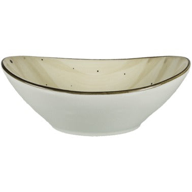 International Tableware RT-11 Rotana Stoneware Bowl, 11 oz., 36/Case - Beige Black White