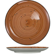 International Tableware RT-7 Rotana Stoneware Plate, 7" Diameter, 36/Case - Black Red White