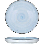 International Tableware RT-8WL Rotana Stoneware Plate, 8 1/4" Diameter, 24/Case - Blue White