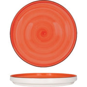 International Tableware RT-8WL Rotana Stoneware Plate, 8 1/4" Diameter, 24/Case - Red White