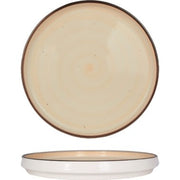 International Tableware RT-8WL Rotana Stoneware Plate, 8 1/4" Diameter, 24/Case - Beige White