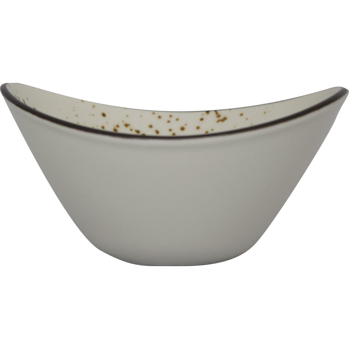 International Tableware SH-910 Splash Stoneware Fruit Bowl, 7 oz., 24/Case - Brown Ivory