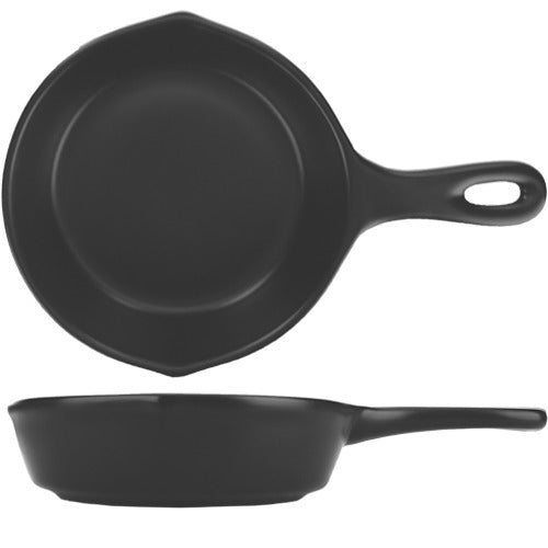 International Tableware Coal Stoneware Serving Skillet, 2" High, Black, 12/Case - 24 oz.