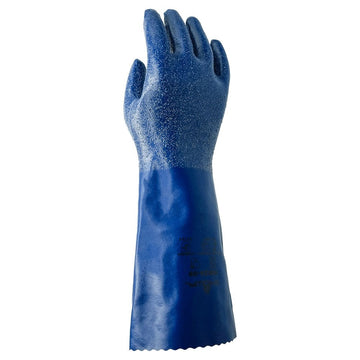 Showa NSK24 Nitrile Glove, 12" Long, Blue, 12/Case - L