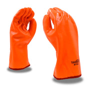Cordova Safety Products PVC Glove, L, Orange - Single-Dipped Smooth