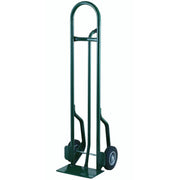 Harper Trucks Steel Hand Truck, 19" Wide, Green - 8" 2" Solid Rubber