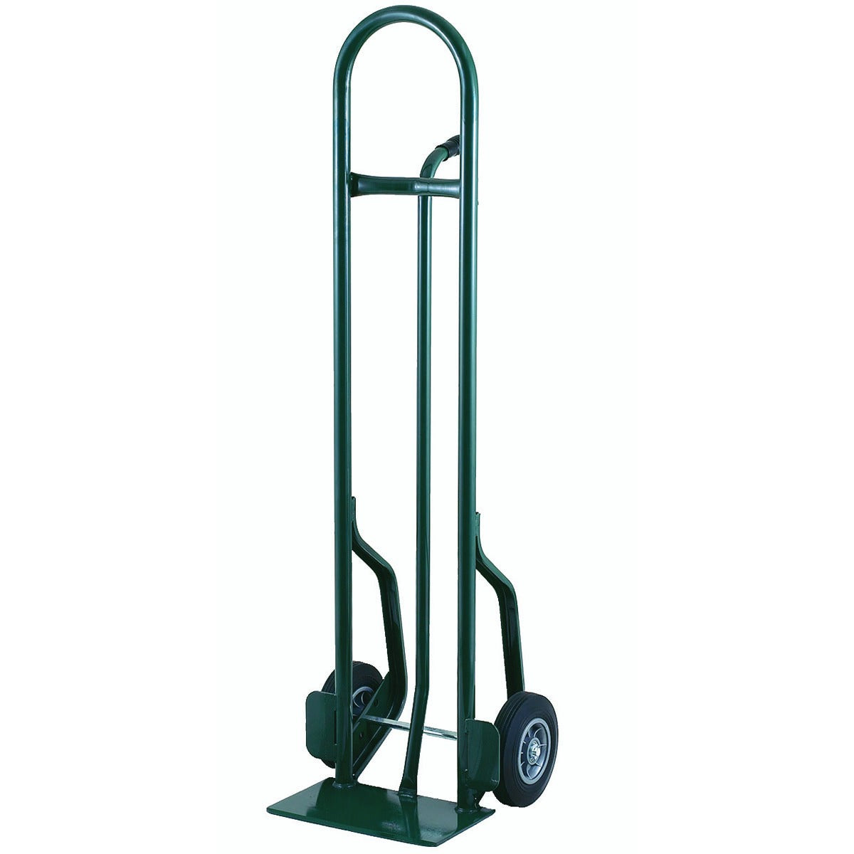 Harper Trucks Steel Hand Truck, 19" Wide, Green - 8" 2" Solid Rubber