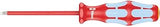 Wera 05022729001 Kraftform Stainless VDE 3160i Stainless Steel Slotted Screwdriver, Lasertip, 1/8" Head, 3.19" BladeLength