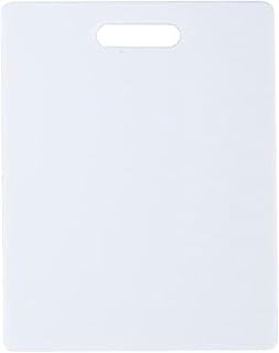 Farberware Reversible Plastic Cutting Board, 8x10 Inch, White, Dishwasher Safe, Non-Porous and Durable for Chopping, Slicing, Prep, Easy to Store