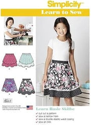 Simplicity 8106 Easy-to-Sew Girls' Layered Skirt Sewing Pattern, Sizes 8-16