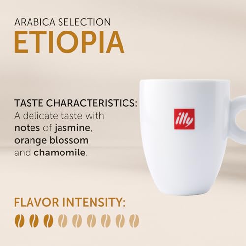 illy Etiopia Single Origin Medium Roast / 8.8 Ounce (Pack of 6) / Silver Roasted Coffee Beans