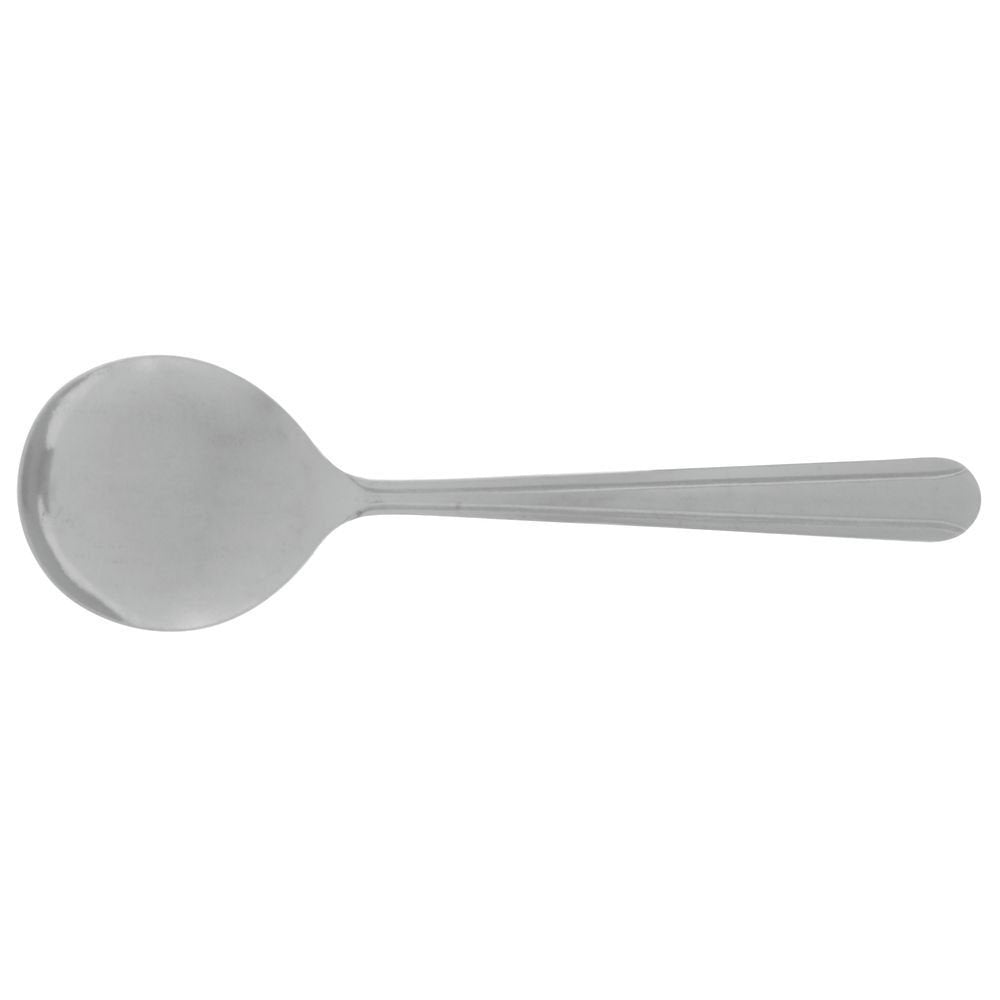 Bouillon Spoon Dominion Pattern 18/0 Stainless Steel - 5 7/8"L by HUBERT – Stainless Steel, Silver, Model DO-02-HB