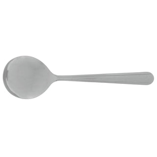 Bouillon Spoon Dominion Pattern 18/0 Stainless Steel - 5 7/8"L by HUBERT – Stainless Steel, Silver, Model DO-02-HB
