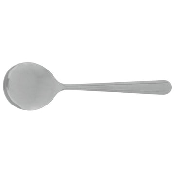 Bouillon Spoon Dominion Pattern 18/0 Stainless Steel - 5 7/8"L by HUBERT – Stainless Steel, Silver, Model DO-02-HB