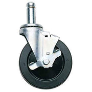 5" H Poly Caster W/Brake-Gray by METRO – Neoprene, Zinc Plated, Model 5MPB-NB
