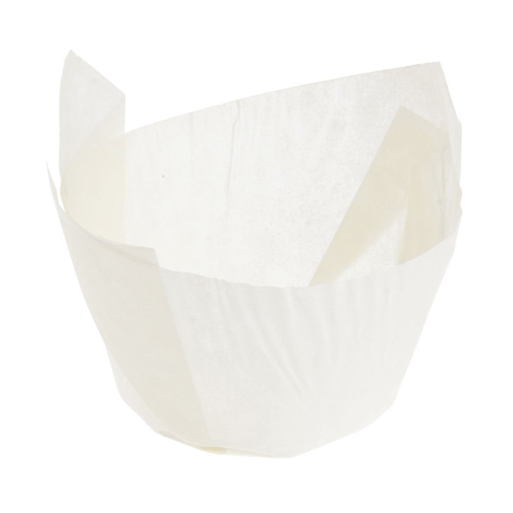 Tulip Cupcake Liners Baking Cup White 3 1/2 oz - 2" Dia x 2 3/4" H 2000 Per Case by NOVACART – 3 1/2 oz, 2" Dia x 2 3/4" H, 103.0 milliliters, Paper, White, Model N1J60370