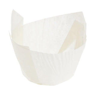 Tulip Cupcake Liners Baking Cup White 3 1/2 oz - 2" Dia x 2 3/4" H 2000 Per Case by NOVACART – 3 1/2 oz, 2" Dia x 2 3/4" H, 103.0 milliliters, Paper, White, Model N1J60370