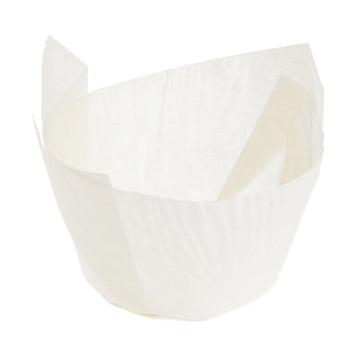 Tulip Cupcake Liners Baking Cup White 3 1/2 oz - 2" Dia x 2 3/4" H 2000 Per Case by NOVACART – 3 1/2 oz, 2" Dia x 2 3/4" H, 103.0 milliliters, Paper, White, Model N1J60370